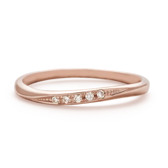 ダイヤモンドリング 5石 0.025ct K10PG ピンクゴールド – facett 公式