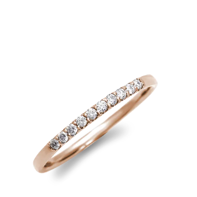 ハーフエタニティリング 0.1ct K18PG ピンクゴールド – facett 公式