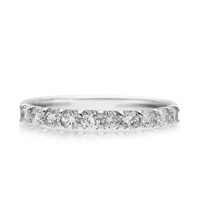 ハーフエタニティリング PT900 0.3ct / 10石 爪留め