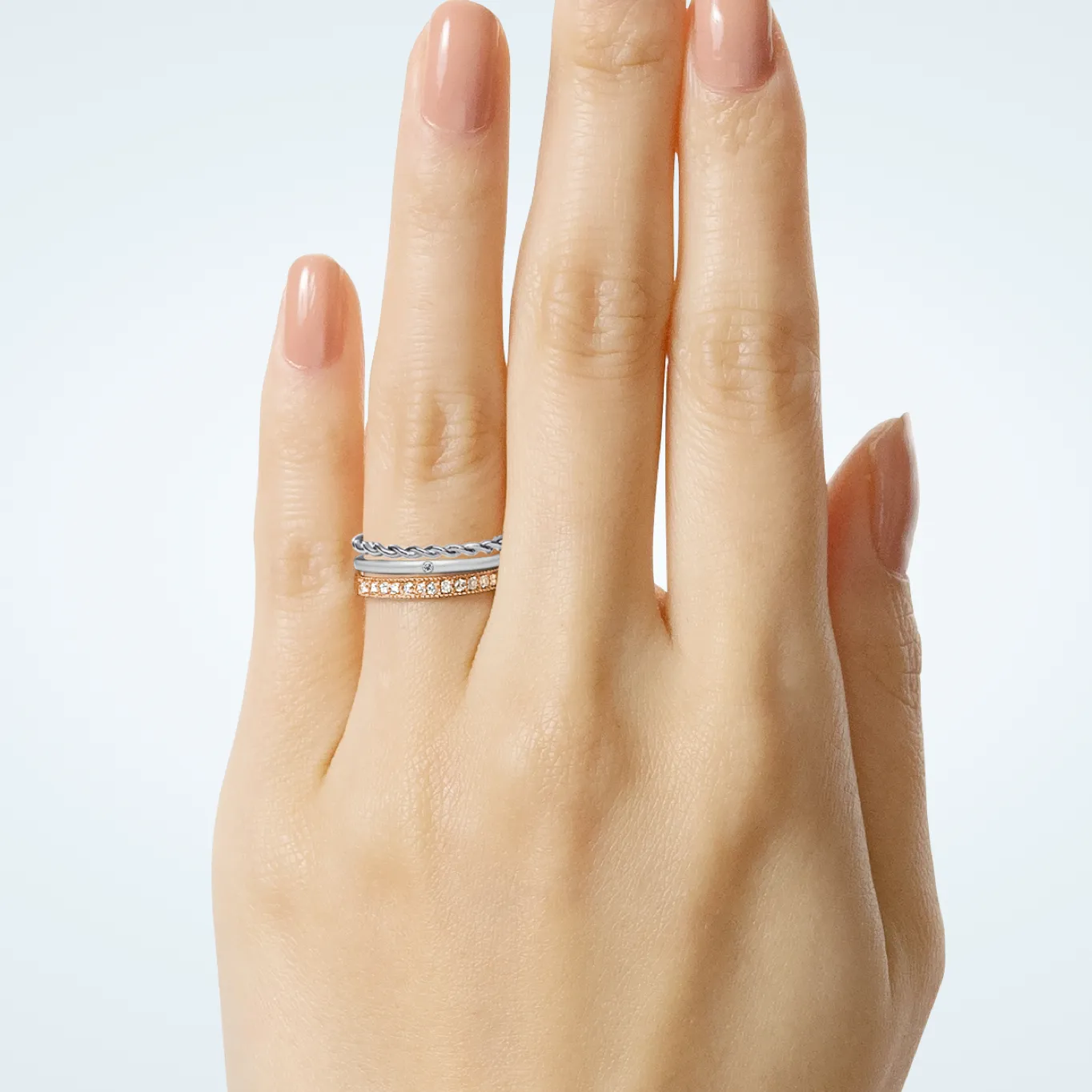 エタニティリング ミル打ち 0.13ct K18PG ピンクゴールド – facett