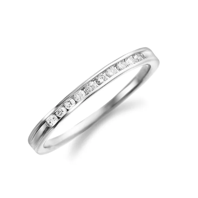 Pt900エタニティリング ダイヤ0.61ct 縁ありレール留め幅広11号山梨 ハーフエタニティリング レール留め 0.1ct PT900 プラチナ – facett
