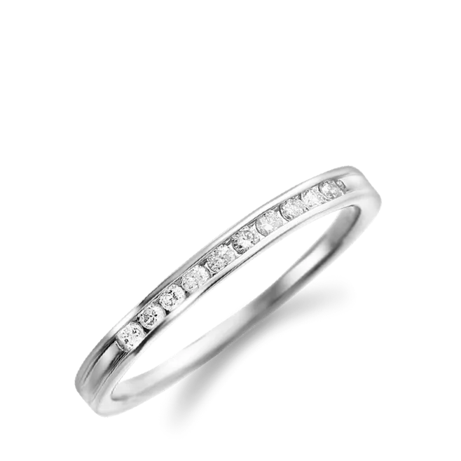 ハーフエタニティリング レール留め 0.1ct PT900 プラチナ – facett
