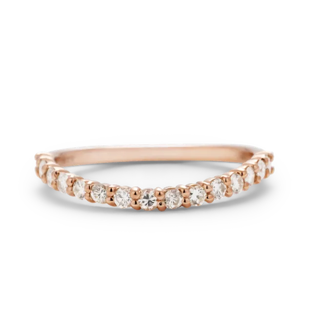 エタニティリング K18PG 15石 0.21ct / ウェーブライン