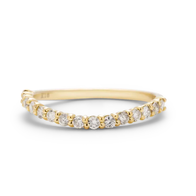 エタニティリング K18YG 15石 0.21ct / ウェーブライン