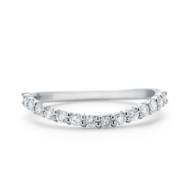 エタニティリング PT900 15石 0.21ct / ウェーブライン